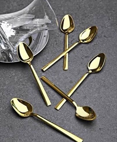 6lı gold çay kaşığı