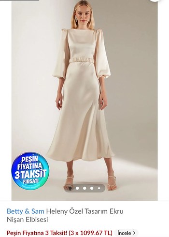 Ekru Söz&Nişan Elbisesi Betty&Sam - Görsel 3