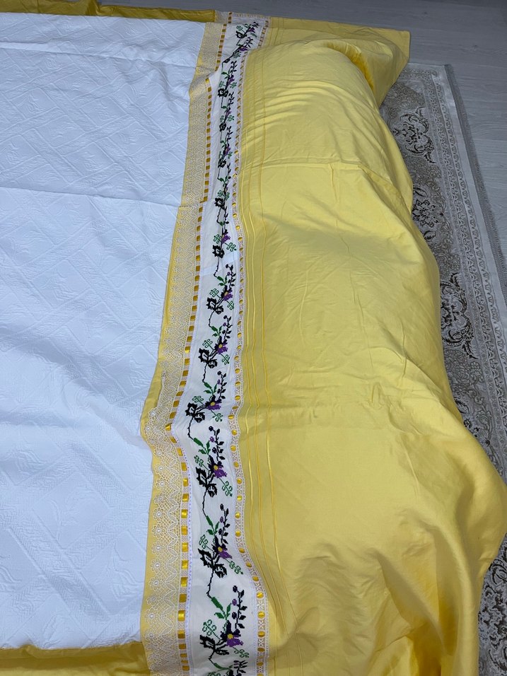 Sarı İşlemeli Nevresim Takımı# - Görsel 5