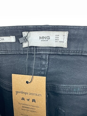 34 Beden siyah Renk Mango Jean / Kot %70 İndirimli.