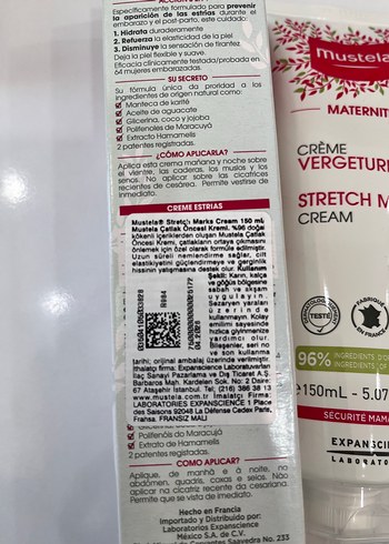 Beden Mustela Maternite Çatlak Kremi 150 ml