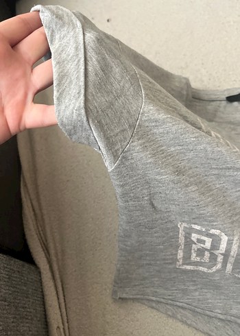 m Beden Baskılı oversize crop tişört