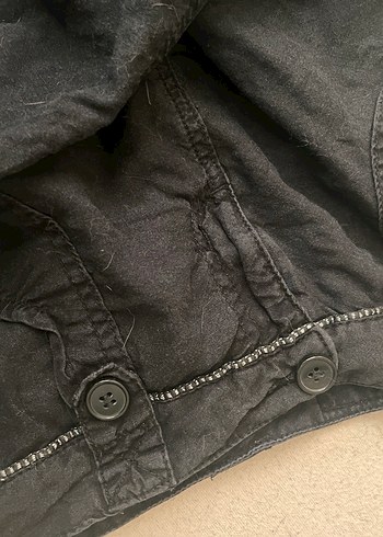 Diğer Siyah Kemerli Denim Mini Etek