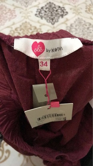 34 Beden bordo Renk Keten şort