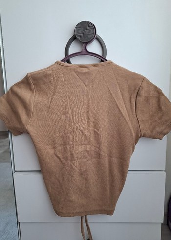 s Beden busem büzgülü crop tişört