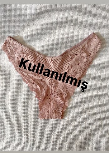 Pastel Pembe Bohem Dantel Kadın Külot