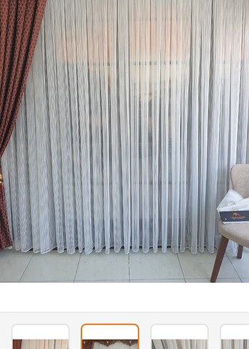 Beyaz Düz Tül Perde - Görsel 3