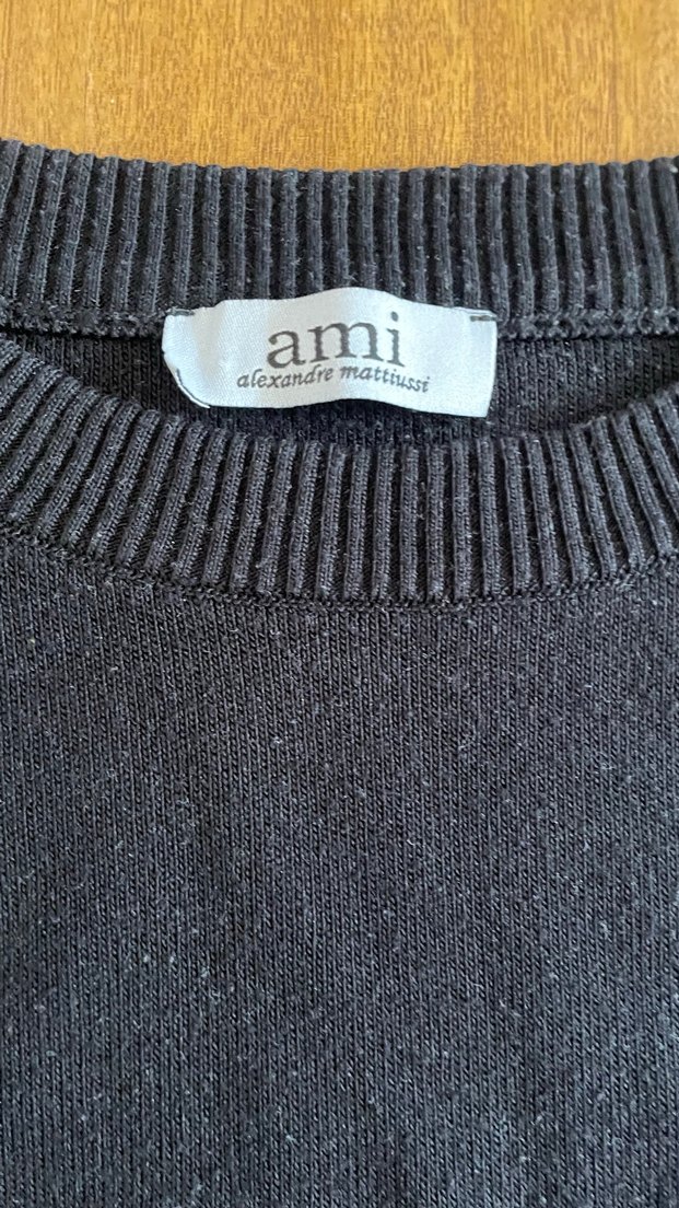 Ami Erkek Siyah Çizgili Triko Kazak - Görsel 5