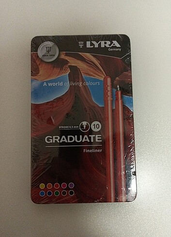 Lyra graduate 0.5 mm 10 renk renkli kalem