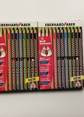 Eberhard Faber 12 tri winner Jumbo kuru boya kalemleri