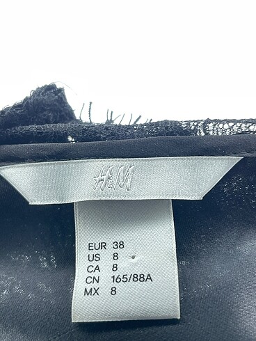 38 Beden siyah Renk H&M Kısa Elbise %70 İndirimli.