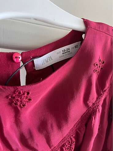 Zara kız çocuk bordo elbise hiç giyilmedi 2 yaş