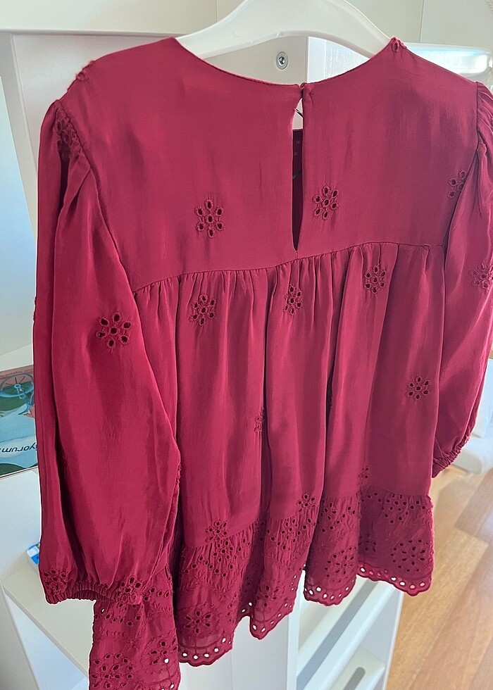 Zara kız çocuk bordo elbise hiç giyilmedi 2 yaş - Görsel 4