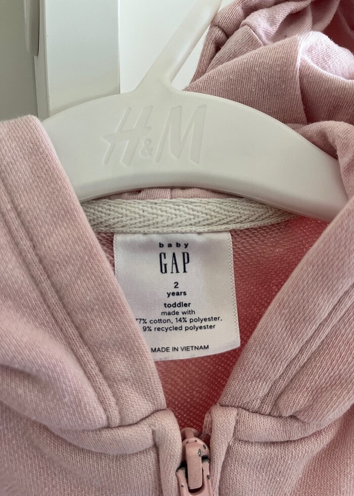 GAP kız çocuk kapuşonlu sweatshirt 2 yaş - Görsel 3