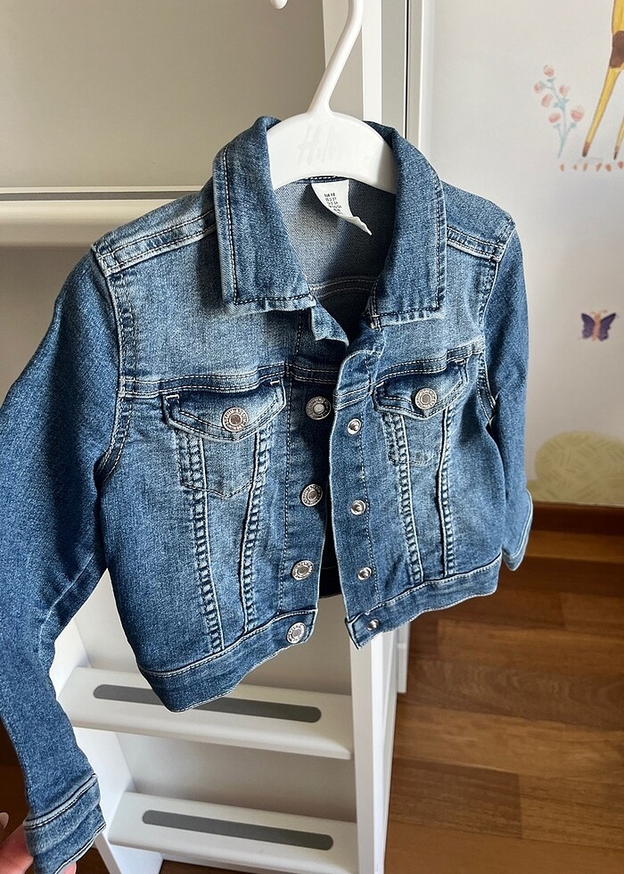 Kız çocuk kot ceket H&M 2-3 yaş - Görsel 4