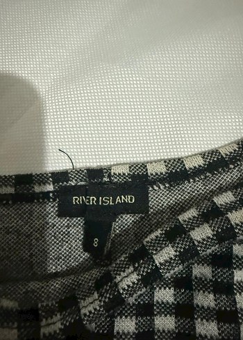 Düğmeli Gri Kareli Crop Top - Görsel 2