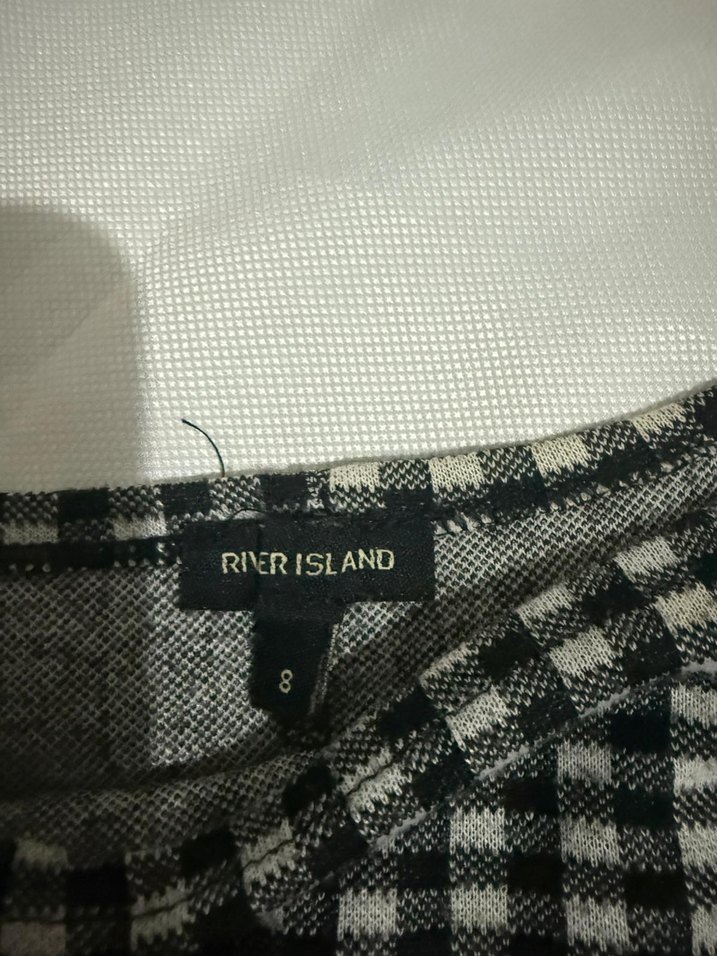 Düğmeli Gri Kareli Crop Top - Görsel 2