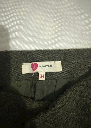 Gri Mini Etek Fermuarlı Street Wear - Görsel 2