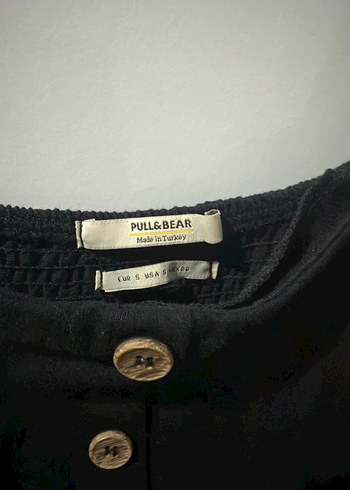 Düğmeli Siyah Midi Kadın Elbise - Görsel 2