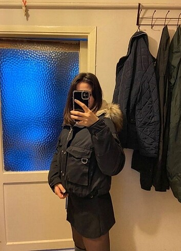 Bershka Bershka kürklü mont