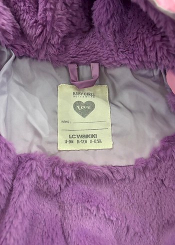 Kız Çocuk Mor Tonlu Kapüşonlu Fermuarlı Mont - Görsel 3