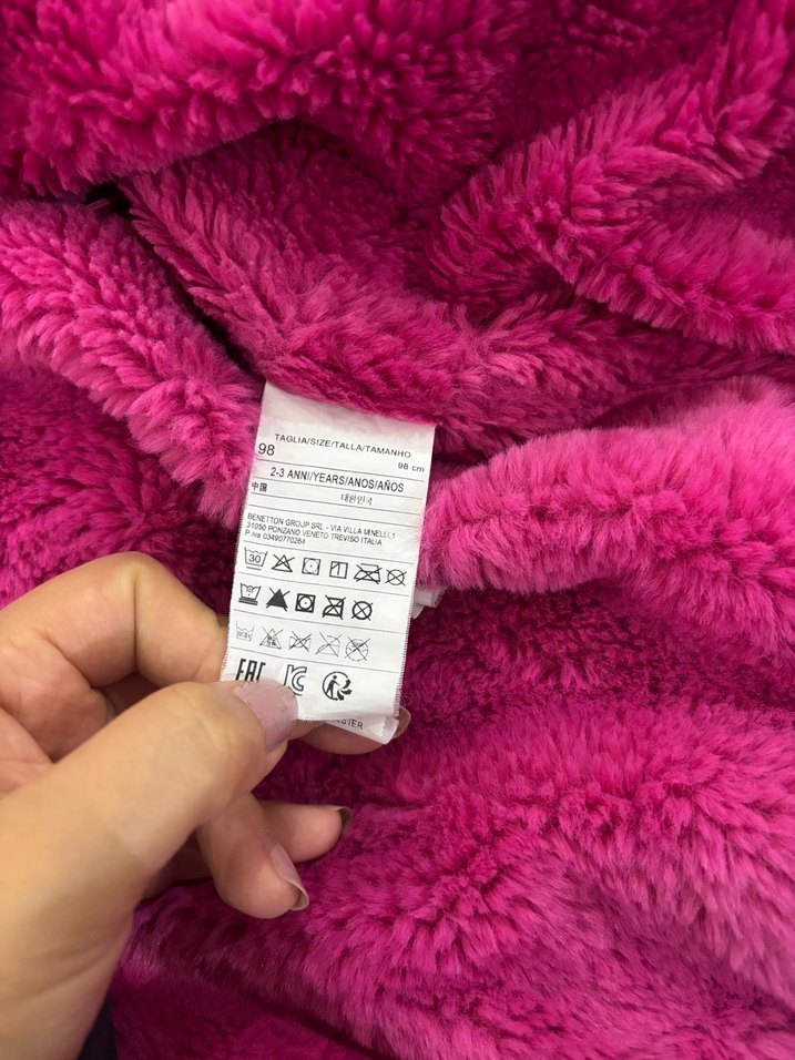 Pembe içi kürklü kız çocuğu mont - Görsel 3