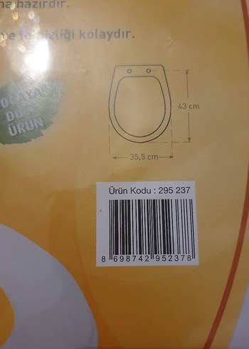 dnc Beyaz Baskılı Plastik Klozet Kapağı - Görsel 2