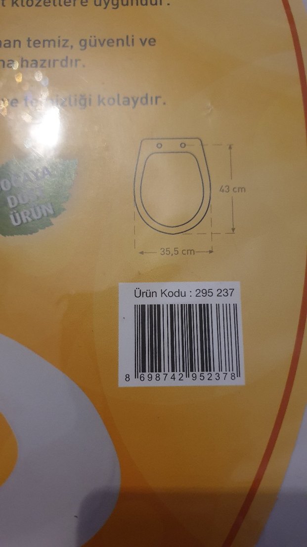 dnc Beyaz Baskılı Plastik Klozet Kapağı - Görsel 2