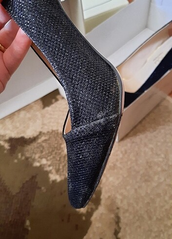 37 Beden Siyah simli stiletto