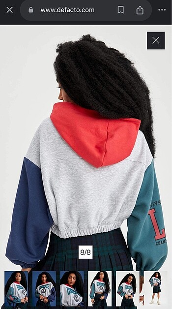 s Beden Defacto Kısa Sweatshirt
