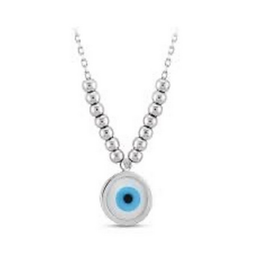 Zen Pırlanta Pırlantalı Nazar Boncuklu Gümüş Kolye - Görsel 4