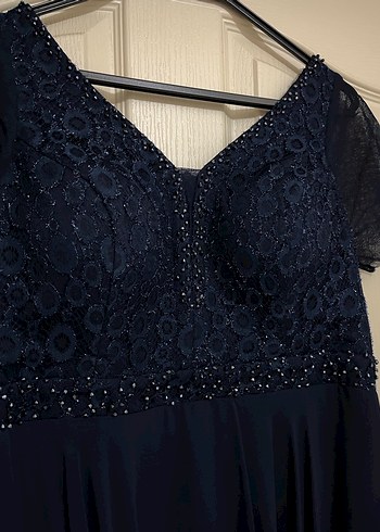 Lacivert Uzun Abiye Elbise - Görsel 2