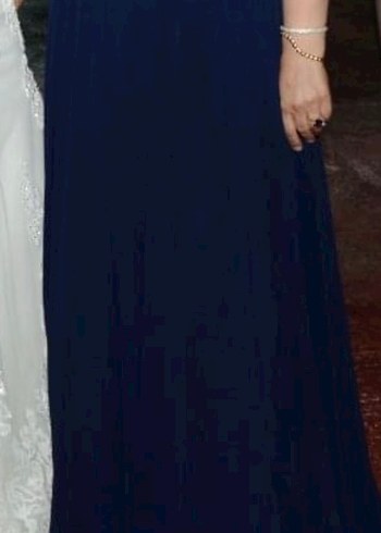 Lacivert Uzun Abiye Elbise - Görsel 5