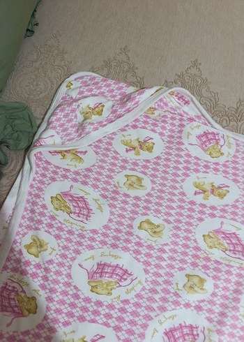 Kız Çocukları İçin Pembe Pastel Bornoz ve Havlu 2 aded - Görsel 2