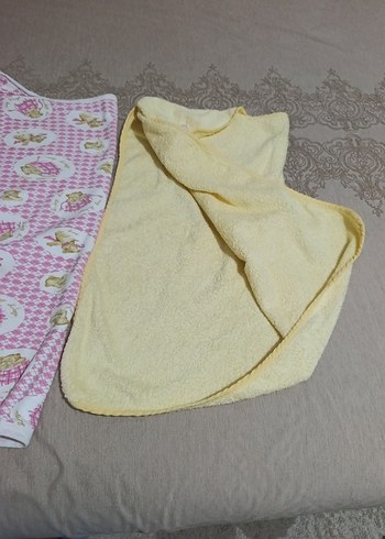 Kız Çocukları İçin Pembe Pastel Bornoz ve Havlu 2 aded - Görsel 6