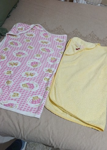 Kız Çocukları İçin Pembe Pastel Bornoz ve Havlu 2 aded - Görsel 4