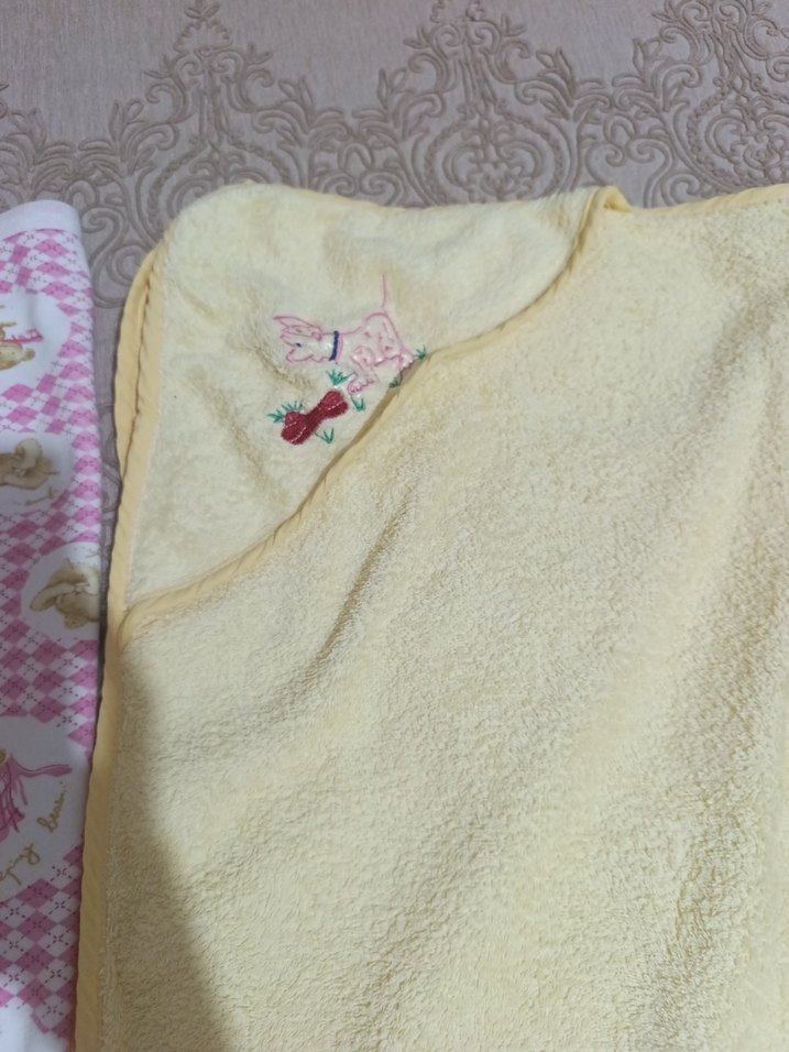 Kız Çocukları İçin Pembe Pastel Bornoz ve Havlu 2 aded - Görsel 3