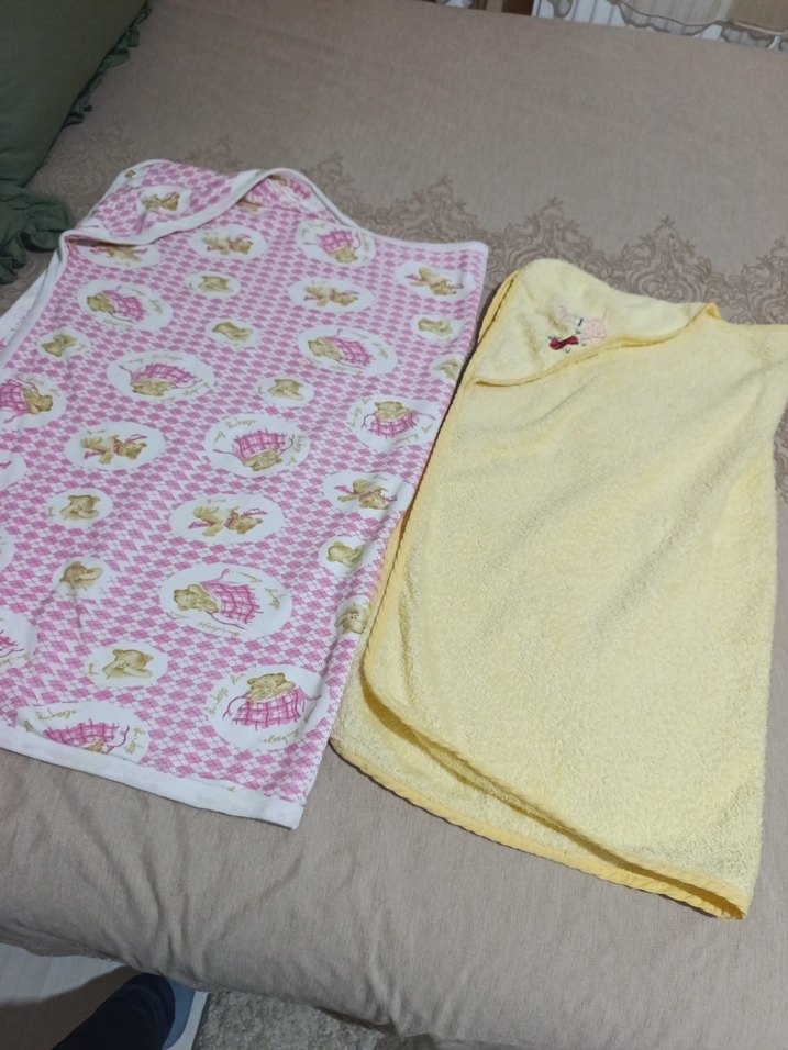 Kız Çocukları İçin Pembe Pastel Bornoz ve Havlu 2 aded - Görsel 4