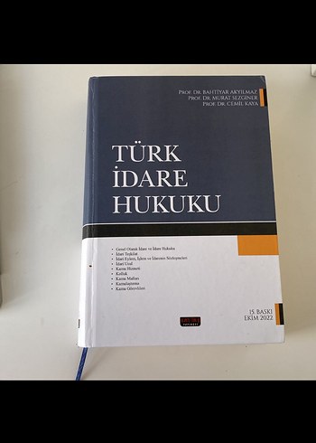 Türk İdare Hukuku Kitabı bahtiyar akyılmaz