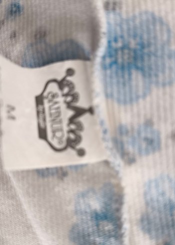 Uzun Beyaz Çiçek Desenli Kadın Şahnur Penye Sabahlık - Görsel 6