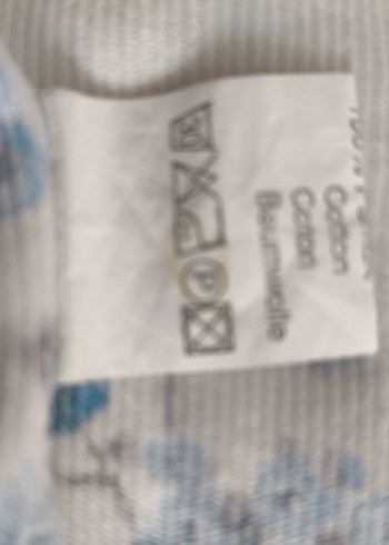 Uzun Beyaz Çiçek Desenli Kadın Şahnur Penye Sabahlık - Görsel 7