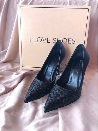 Tasarımcı I love shoes siyah stiletto