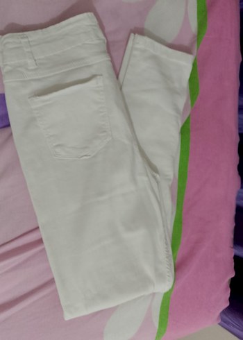 Kadın Beyaz pantolon skinny jean - Görsel 3