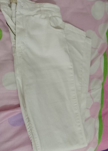 Kadın Beyaz pantolon skinny jean - Görsel 2