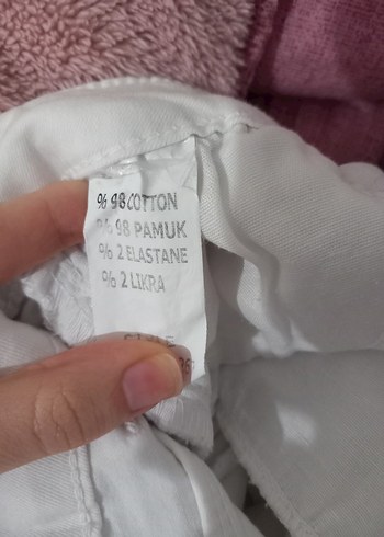 Kadın Beyaz pantolon skinny jean - Görsel 6