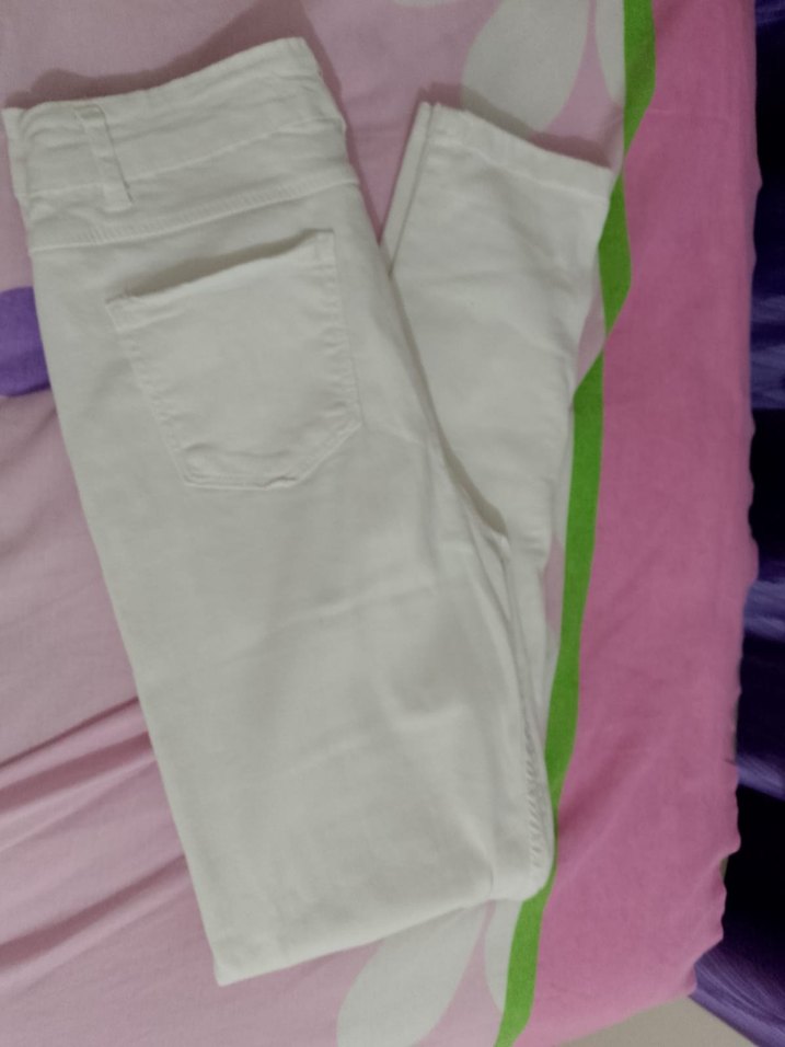 Kadın Beyaz pantolon skinny jean - Görsel 3