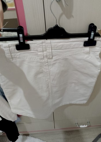 Beyaz kot etek - Görsel 2