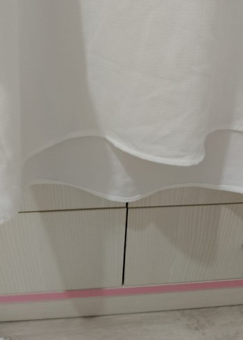 Püskülü Beyaz kadın bluz - Görsel 5