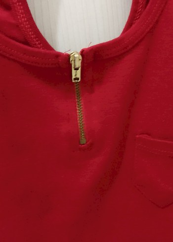 bordo Fermuarlı Yüksek Yakalı Kadın Atlet - Görsel 3