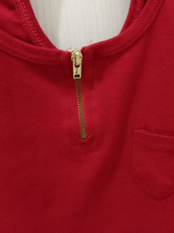 bordo Fermuarlı Yüksek Yakalı Kadın Atlet - Görsel 3